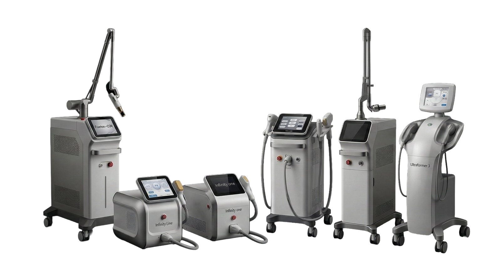 Linha de equipamentos Laser Experience: Neo One, Infinity Line, Infinity One, Ultraformer III
